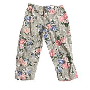 Carter's Gray Baby Pants Pink Blue White Flowers Size 12 Months
